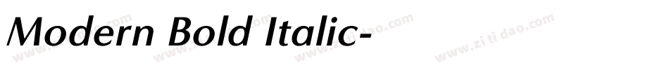 Modern Bold Italic字体转换